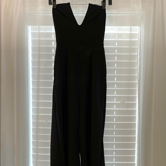 Lulu’s Black Strapless Jumpsuit - Picture 1 of 4